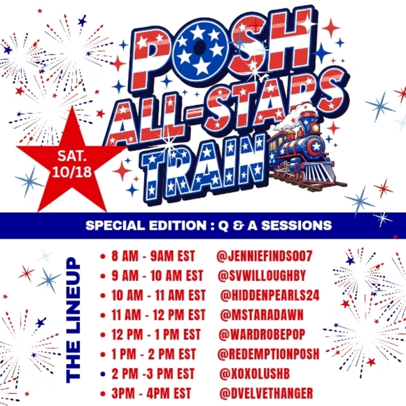 SATURDAY 10/18 POSH ALL STARS Q&A TRAIN - Picture 2 of 12
